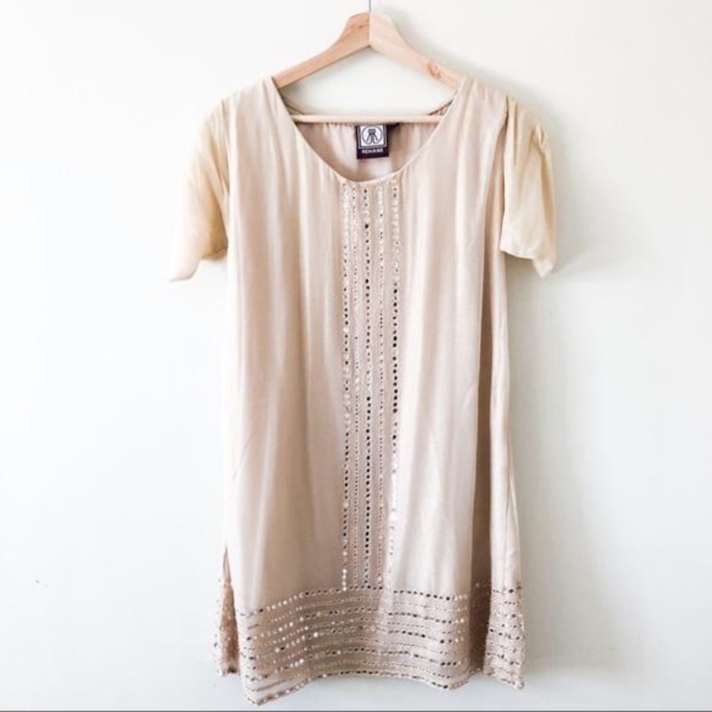 Anthropologie Rehane Mirrored Sequin Dress